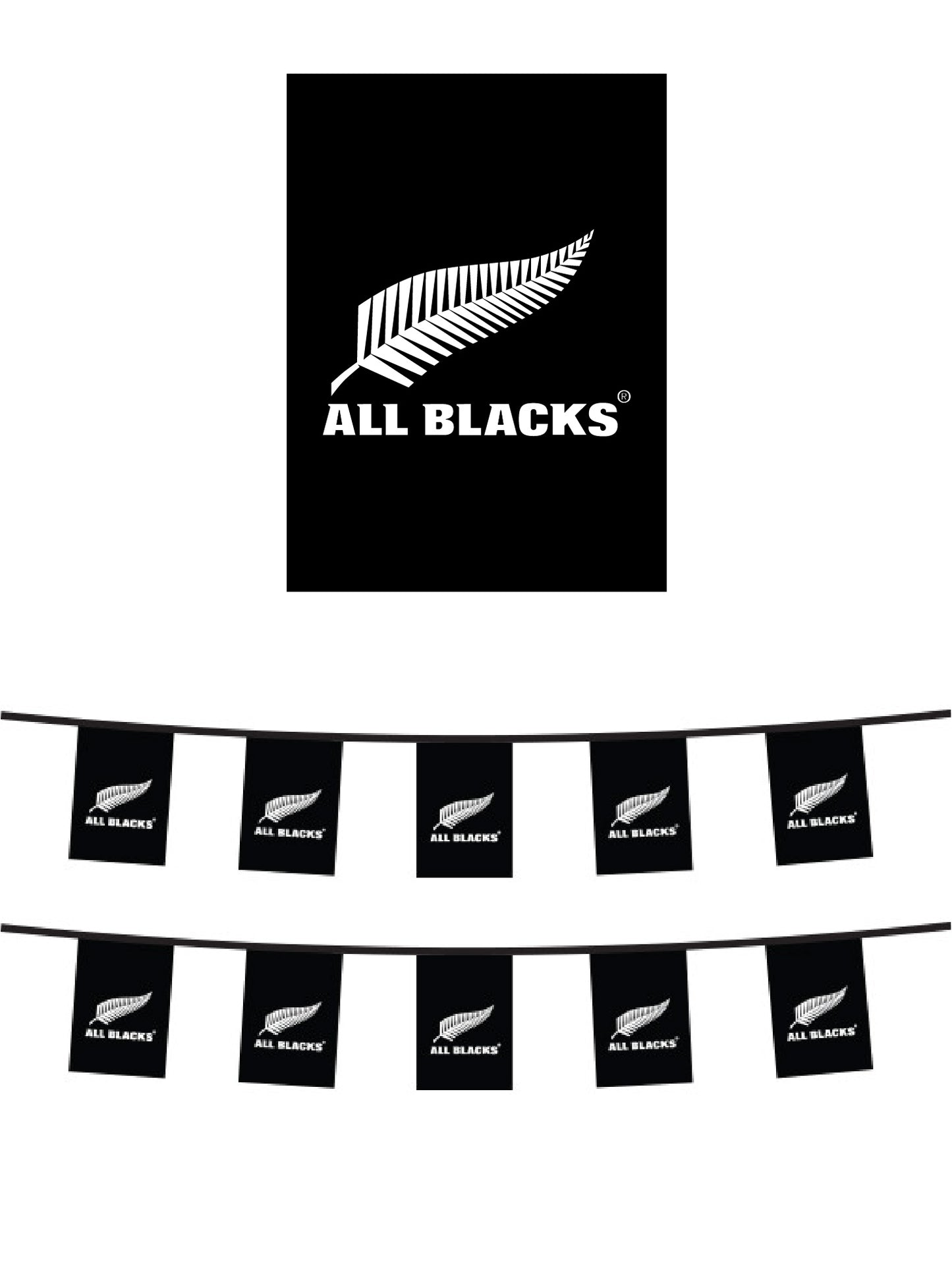 All Blacks® Bunting. 5m length. A5. Pre-order. Priced from: