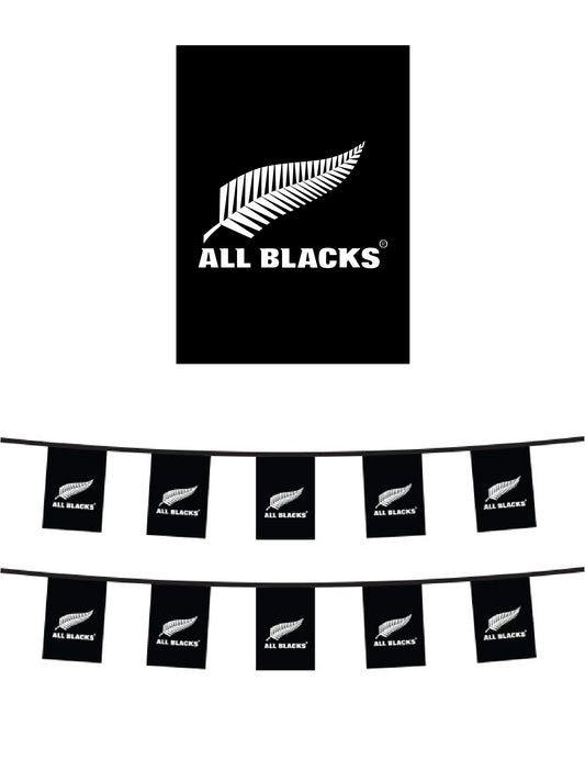 All Blacks®  Bunting. 5m length.   A5. Pre-order. Priced from: