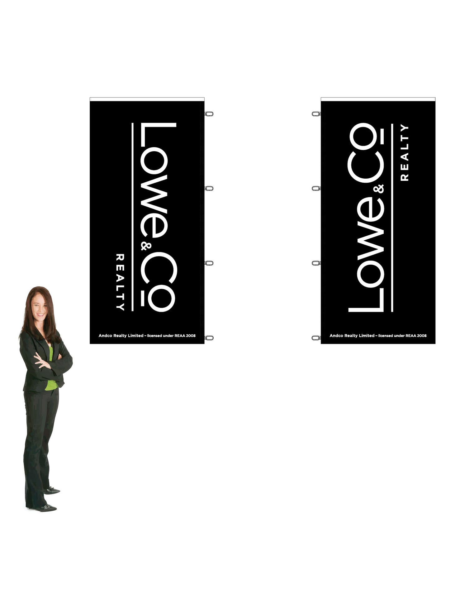 Durapole XT Flag and Display Double-Sided || AndCo REAL ESTATE