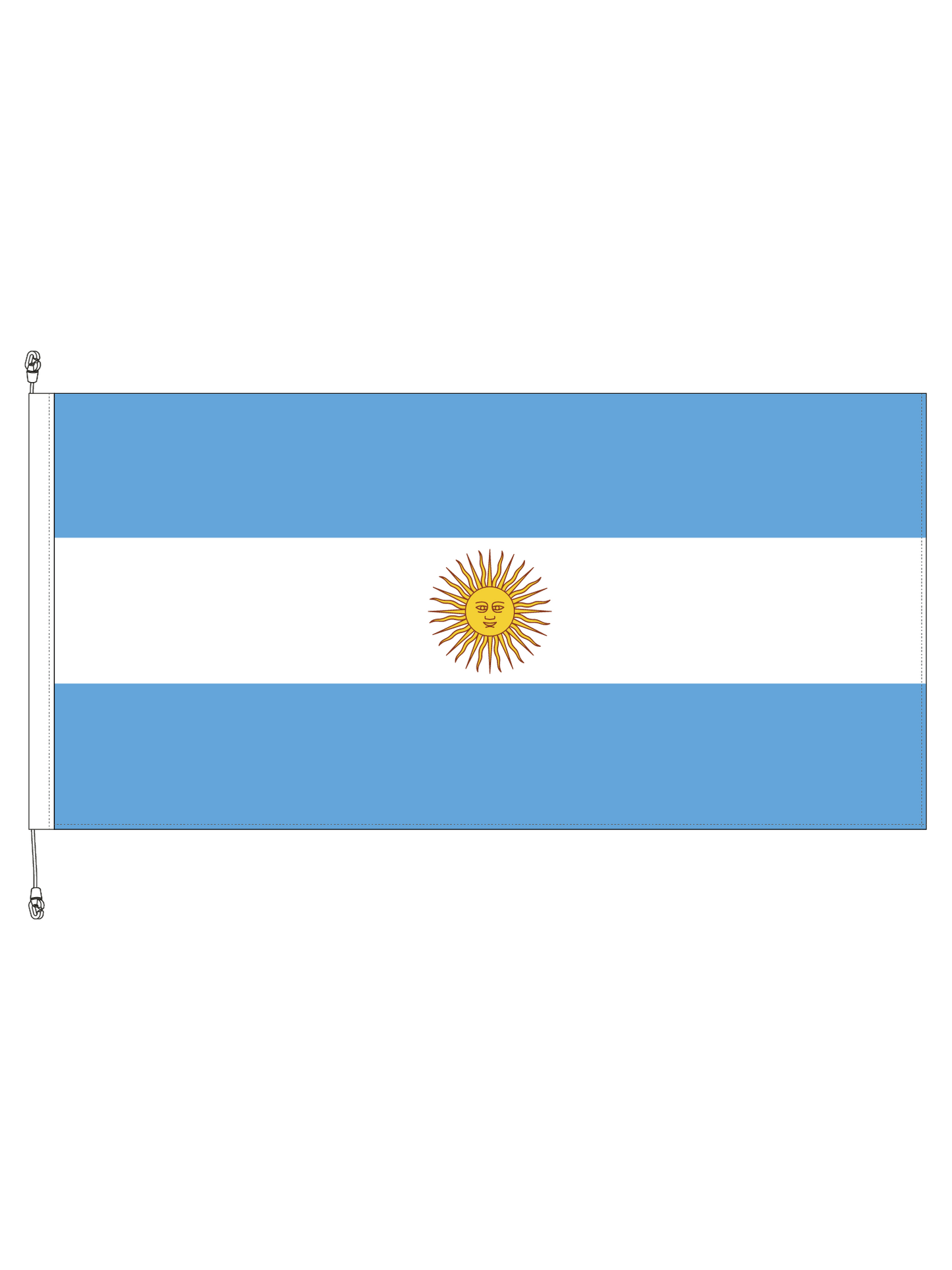 Argentina Flag with Emblem || Premium (with exclusive Swivel Clips).