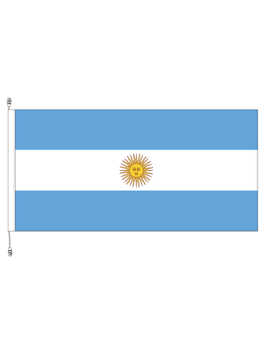 Argentina Flag with Emblem || Premium (with exclusive Swivel Clips).