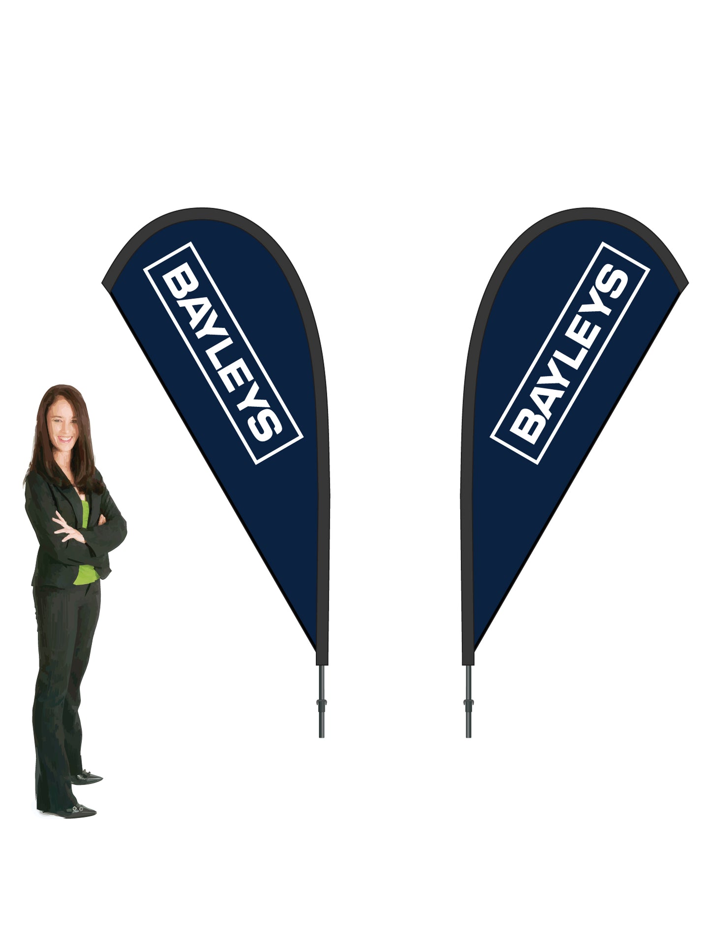Durapole® Mayfly Double-Sided Flag and Display || Bayleys REAL ESTATE