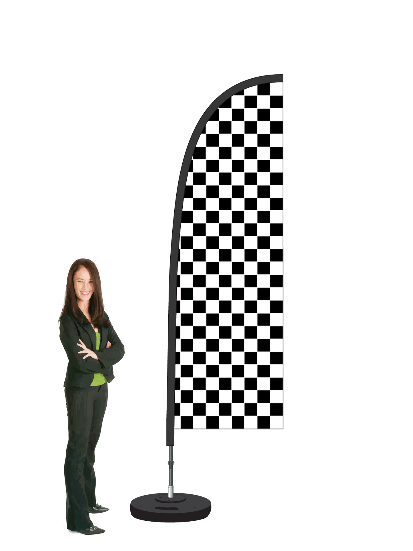 Chequered Durapole Flex Display