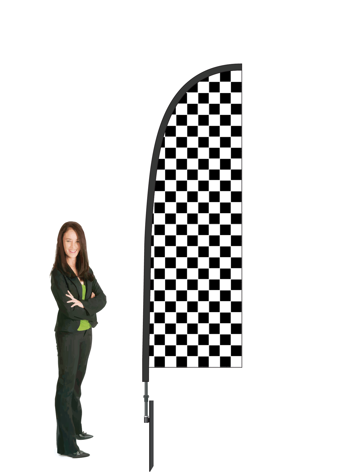 Chequered Durapole Flex Display