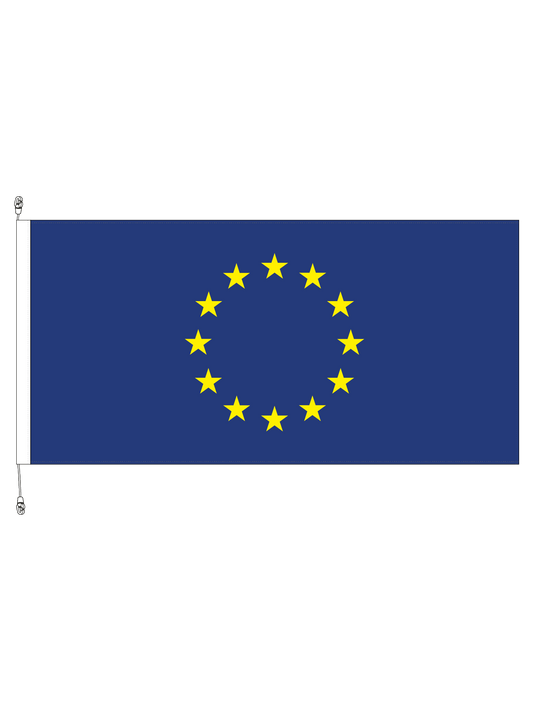 European Union Flag (Council of Europe) || Premium (with exclusive Swivel Clips).