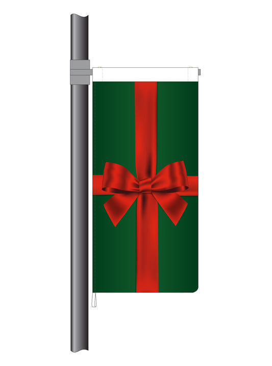 Christmas Present - Green & Red Streetflag