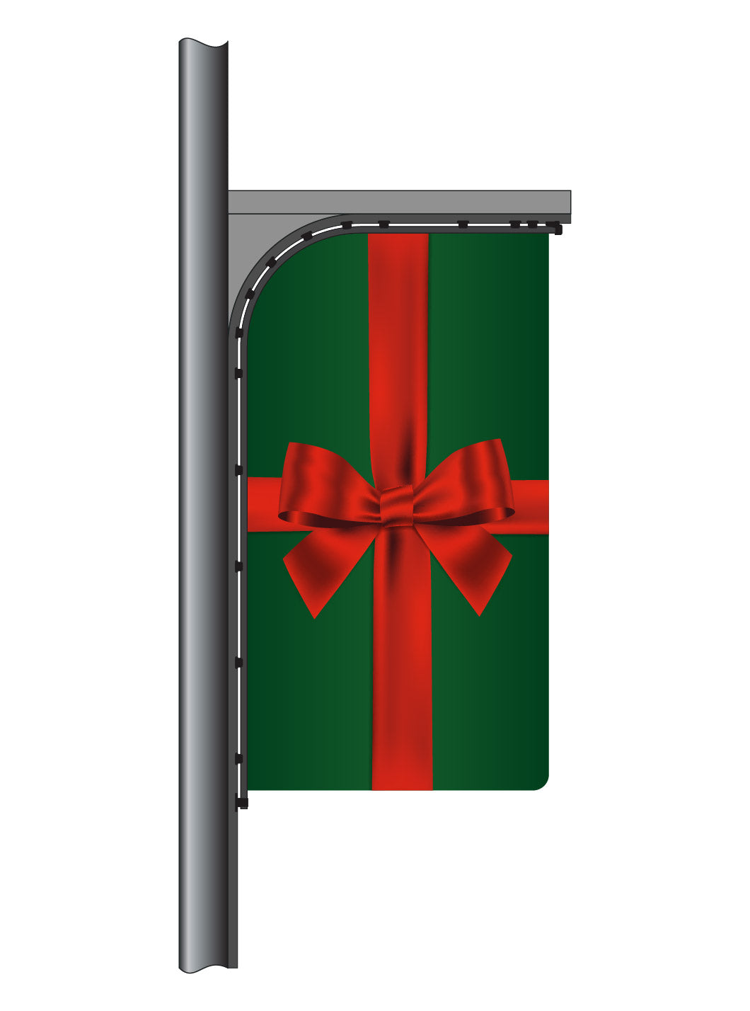 Christmas Present - Green & Red Streetflag