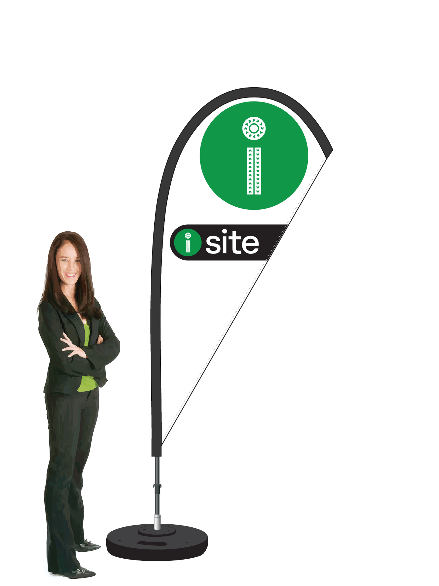 I-site Durapole Mayfly Single-sided White