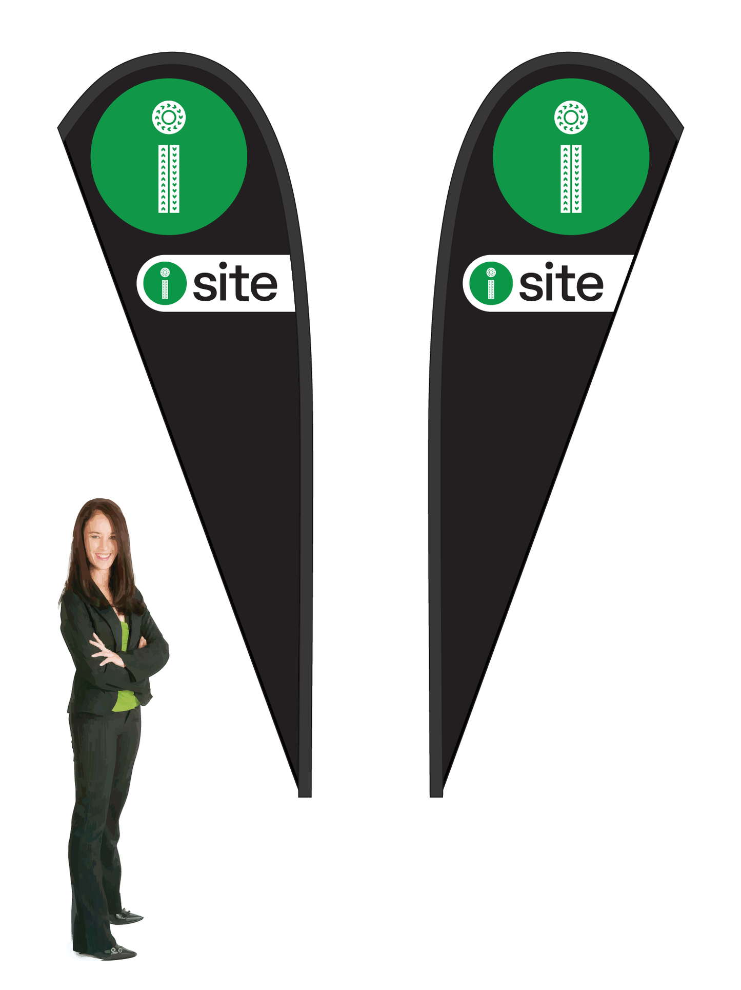 I-Site Durapole Mayfly Double-sided Black