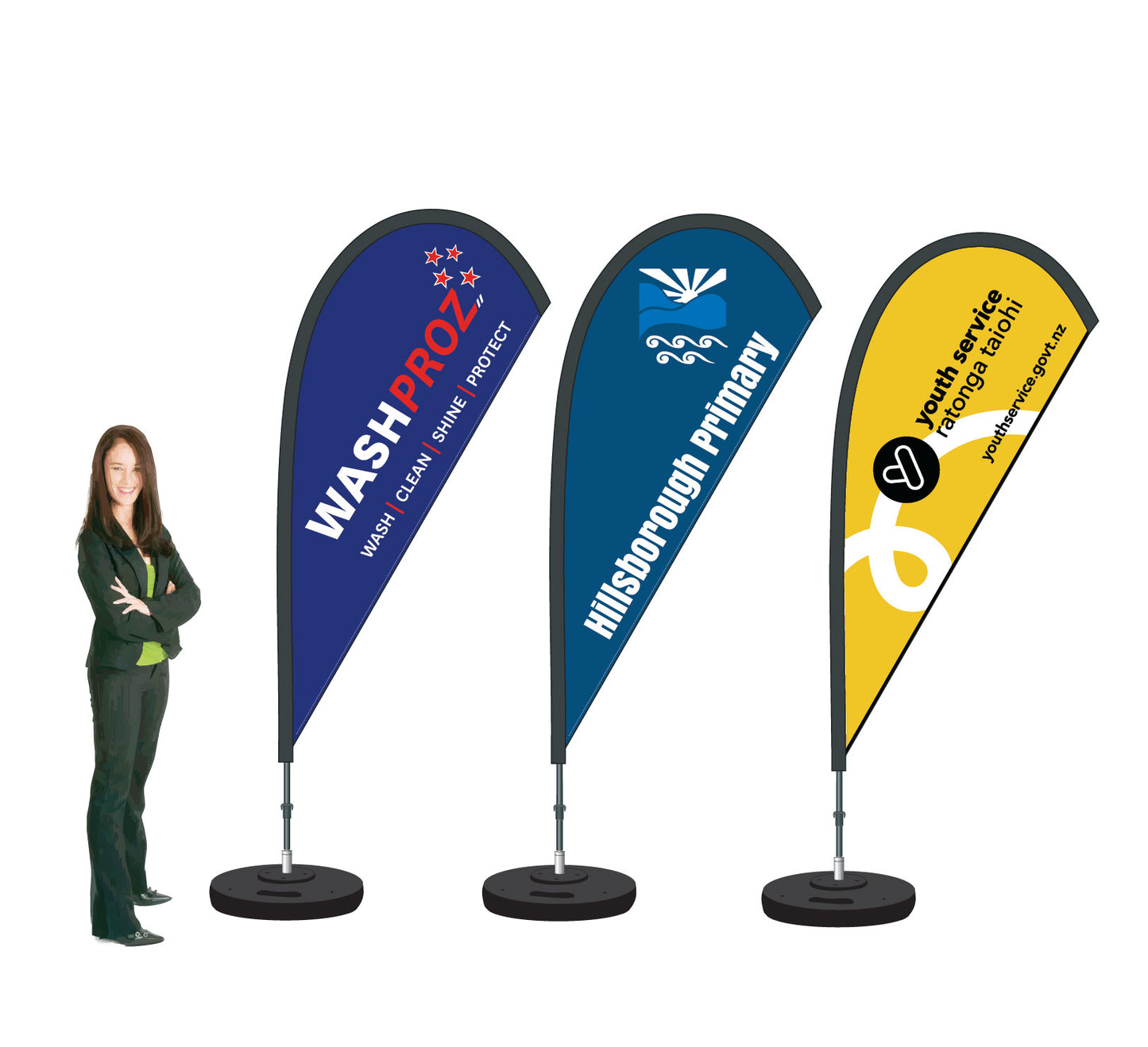 Teardrop Flag Display. Durapole® Mayfly. Custom || SAVE ON-LINE! COMMERCIAL GRADE