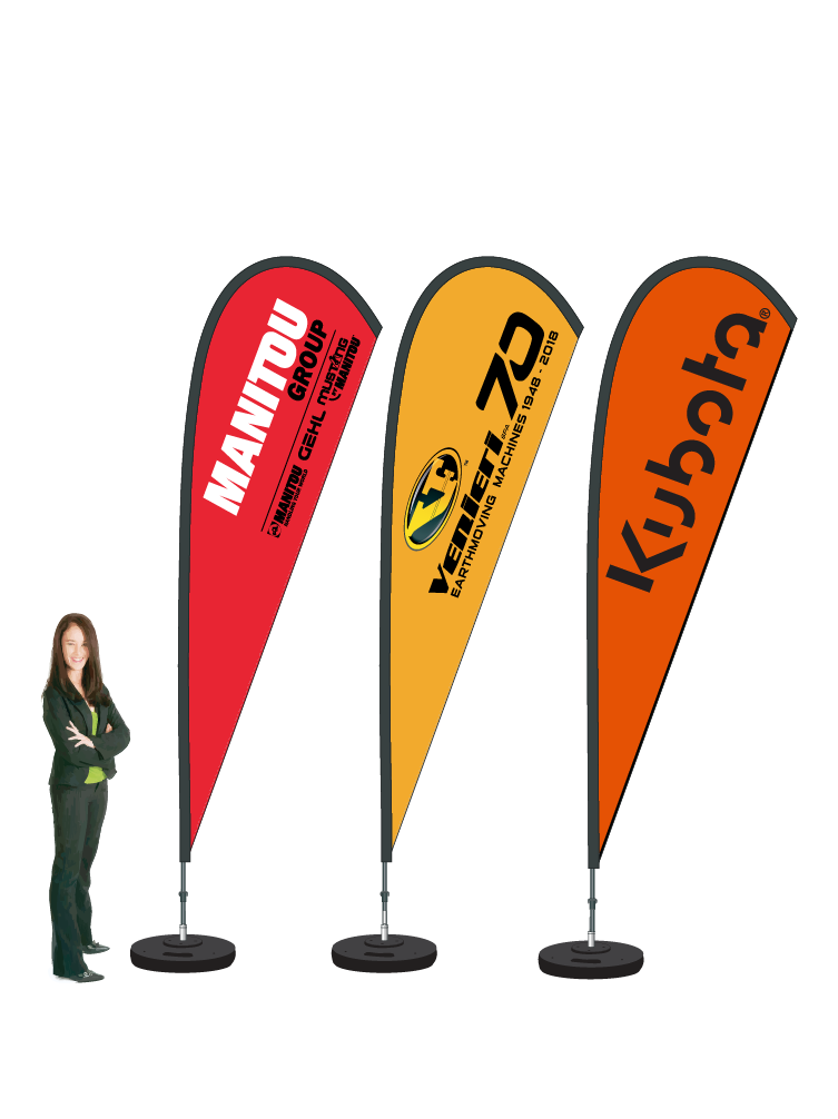 Teardrop Flag Display. Durapole® Mayfly. Custom || SAVE ON-LINE! COMMERCIAL GRADE