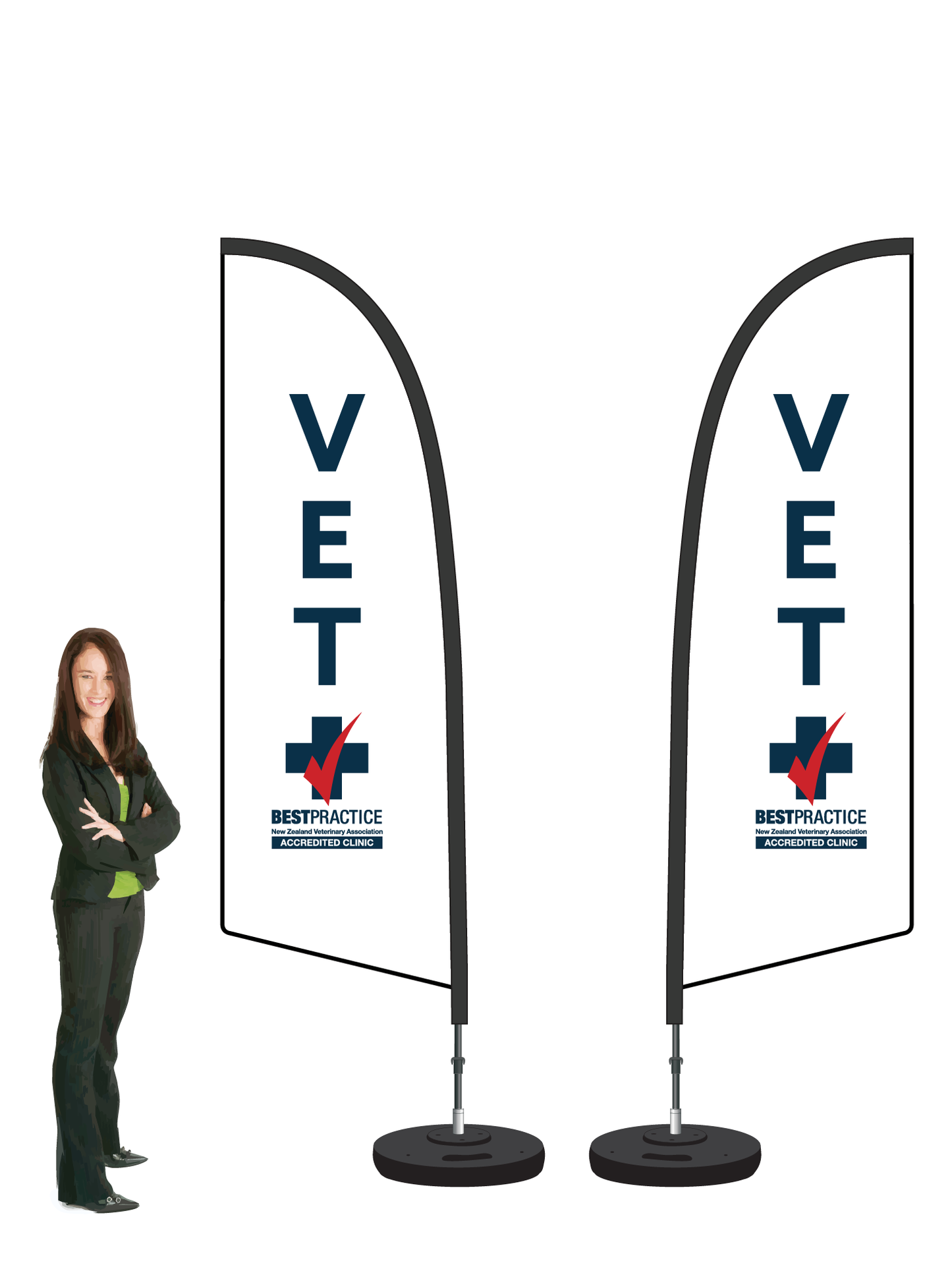 Vets Association Best Practice Durapole Flex 2.5m Double sided - Clinic