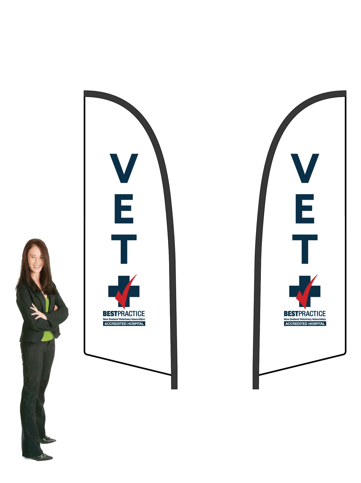 Vets Association Best Practice Durapole Flex 2.5m Double sided - Hospital