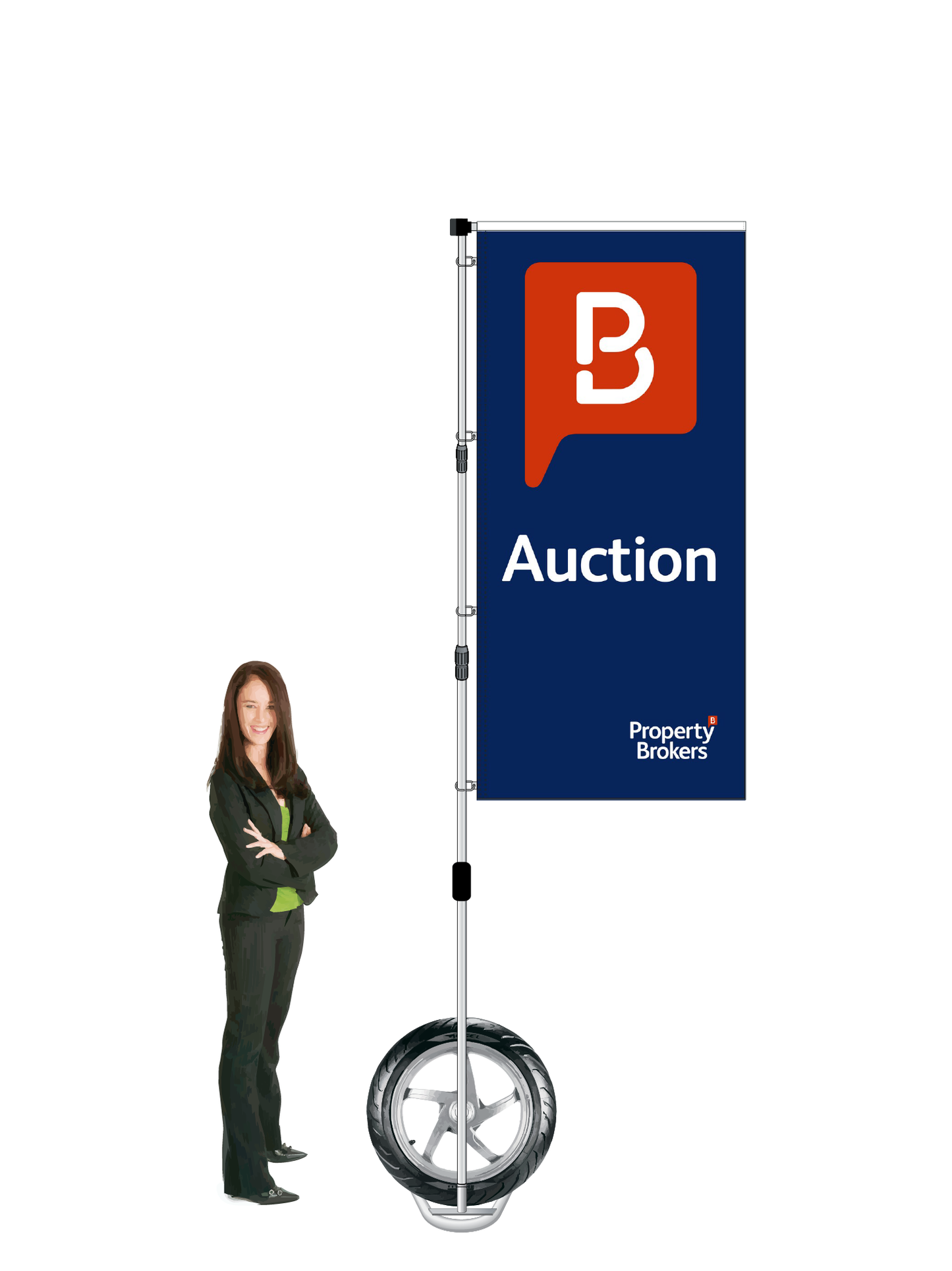 Durapole XT Display 'AUCTION' Single - Sided flag.