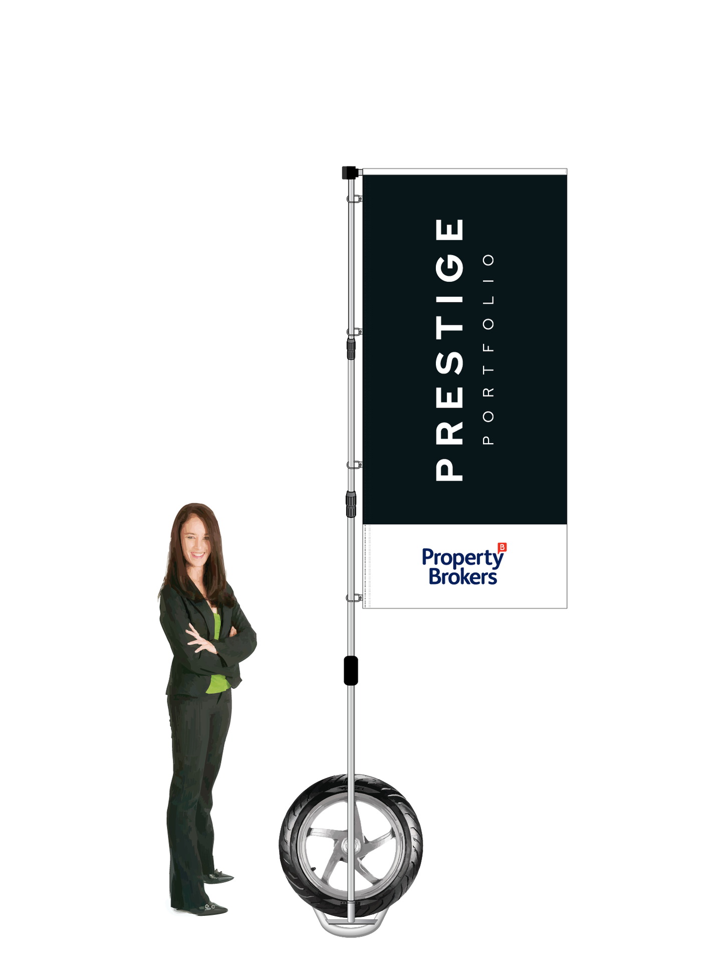 Durapole XT Display 'PRESTIGE PORTFOLIO' Single -Sided flag.