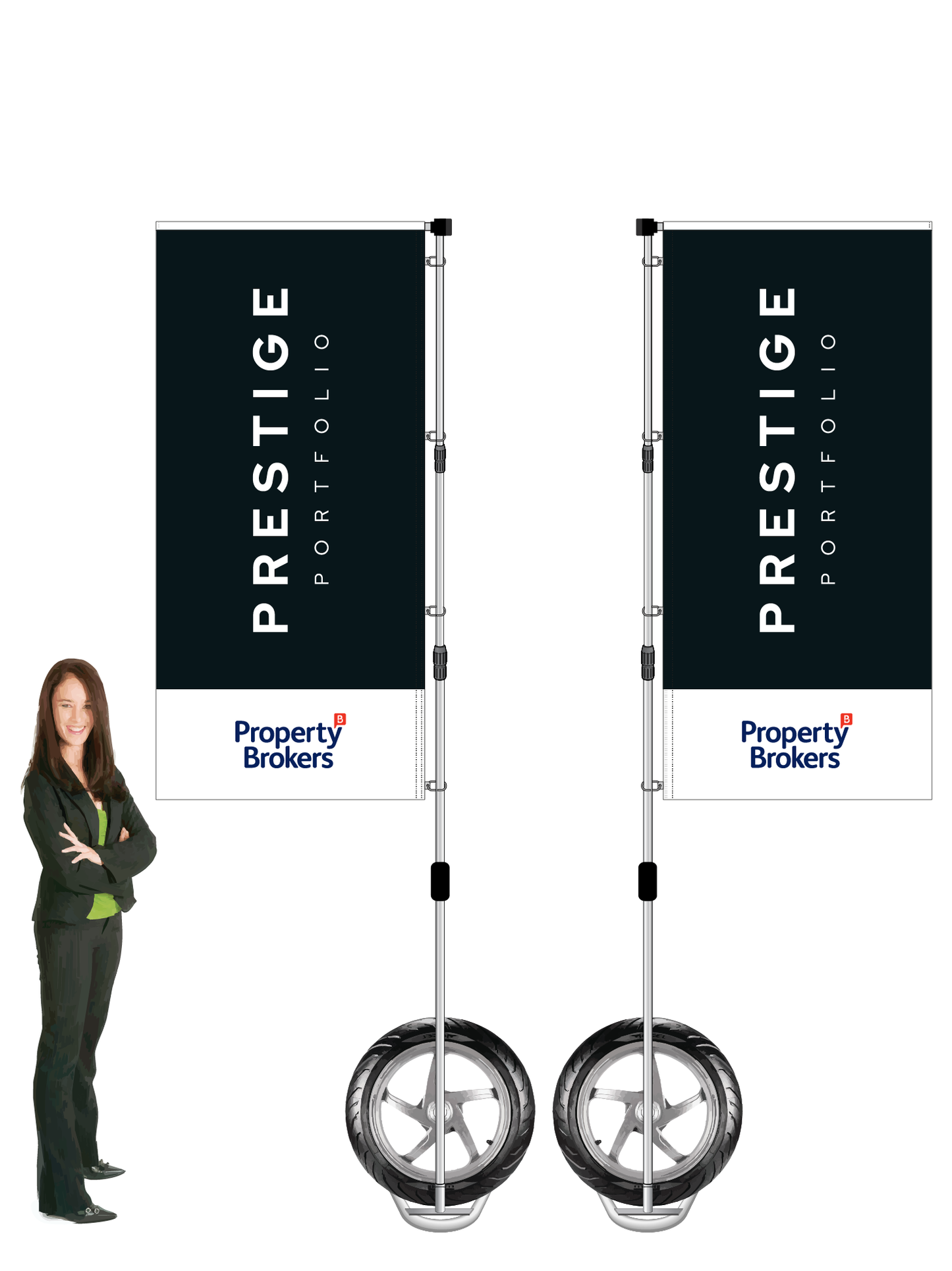 Durapole XT Display 'PRESTIGE PORTFOLIO' Double -Sided flag