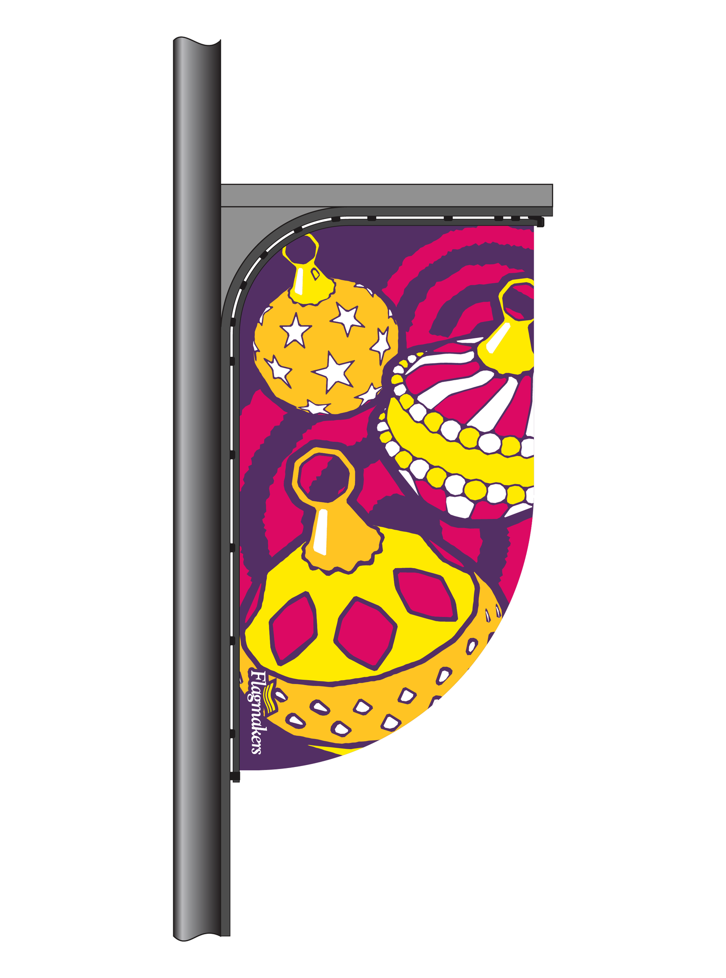 Festive Blast Purple Festive Streetflag || (Code: BR17)