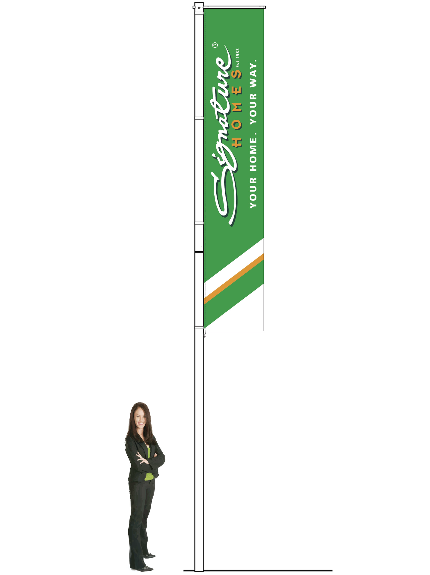 Signature Homes Swing Arm Flagpole. || Does not include flag.
