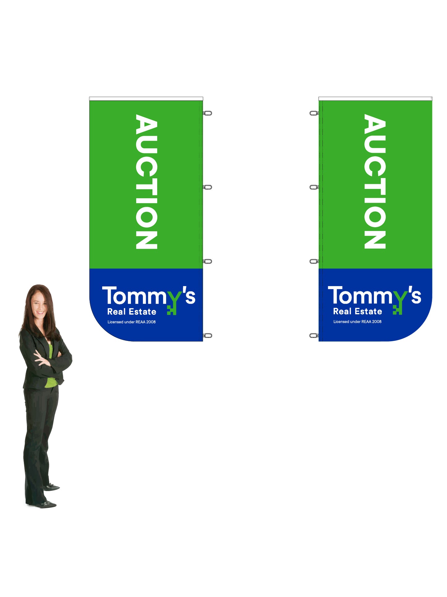 Durapole XT Flag and Display Double-Sided || Tommy's REAL ESTATE