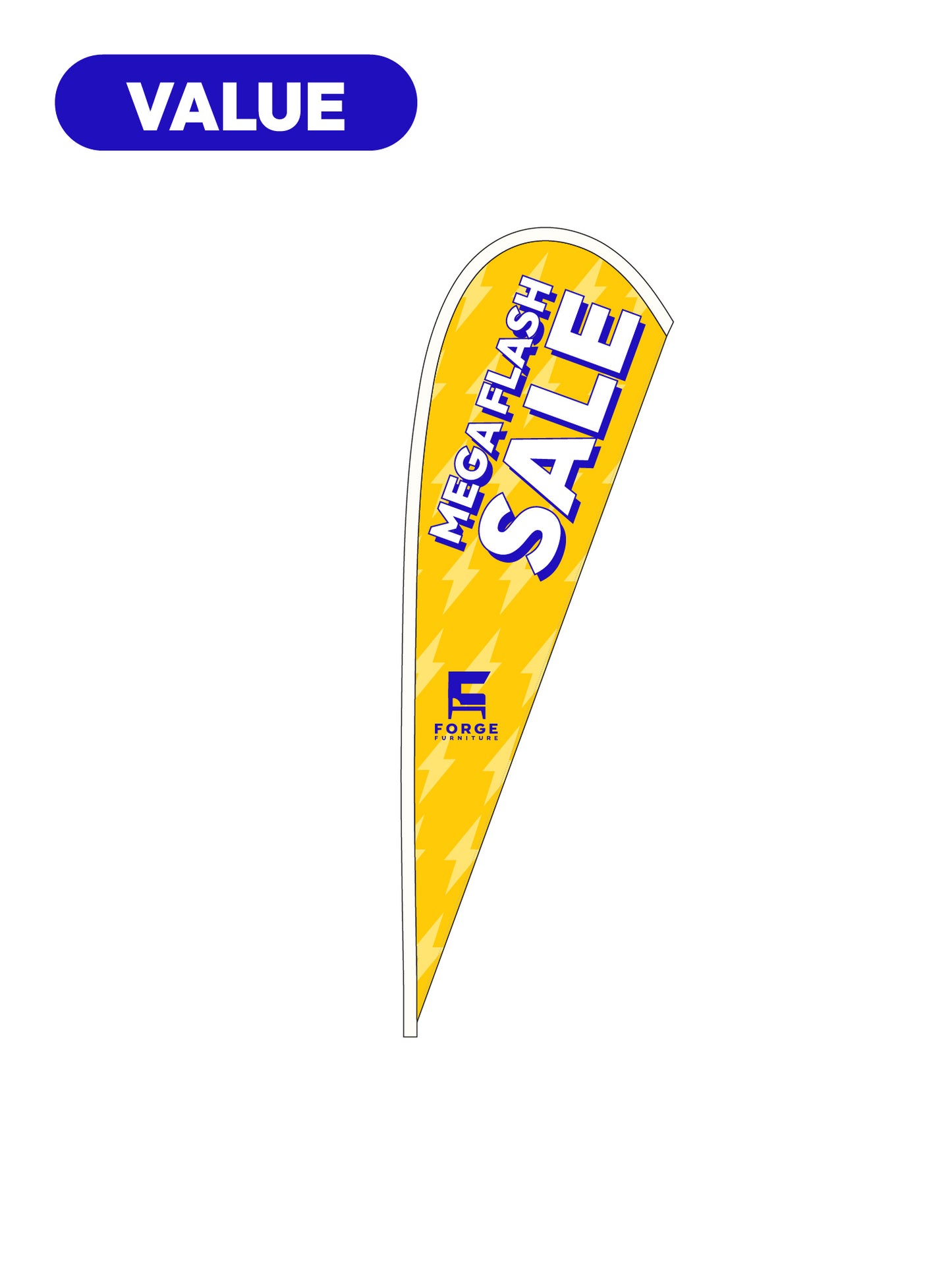 VALUE Double-sided Teardrop Flag & Display
