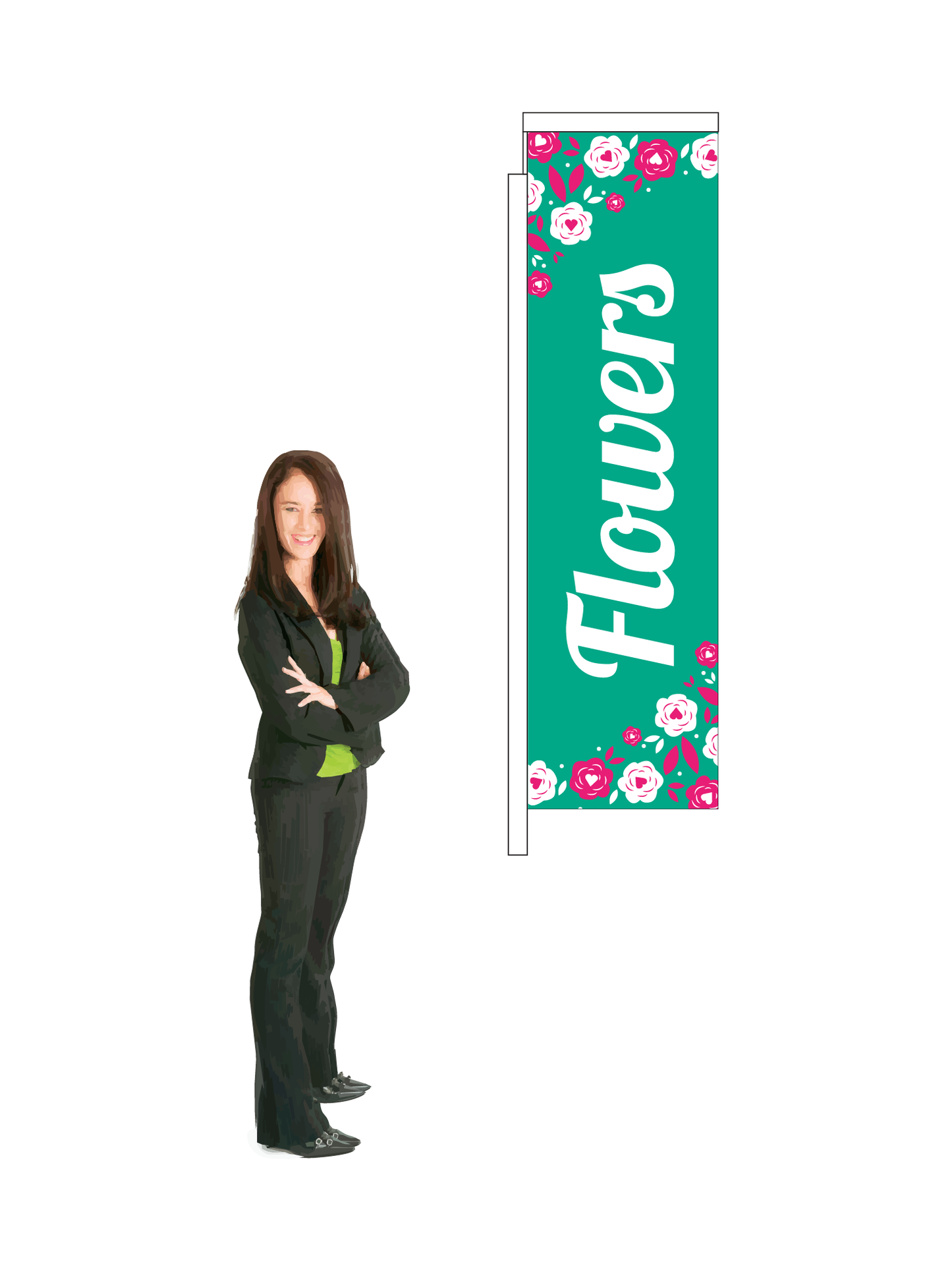 Flowers Pavement Display and Flag || Value Range