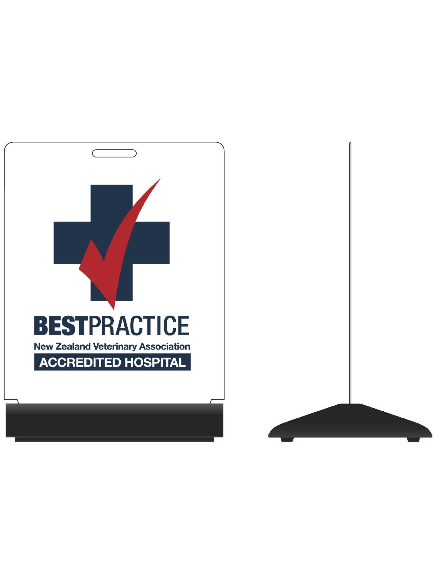 Vets Association Best Practice Footpath Sign - Hospital