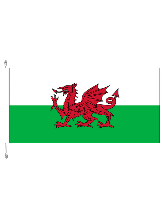 Wales Flag (Welsh Dragon) || Premium (with exclusive Swivel Clips). Free Shipping in NZ!*
