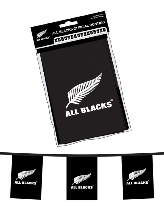 All Blacks®  Bunting. 5m length  A6. Run out special. SAVE $7.00!