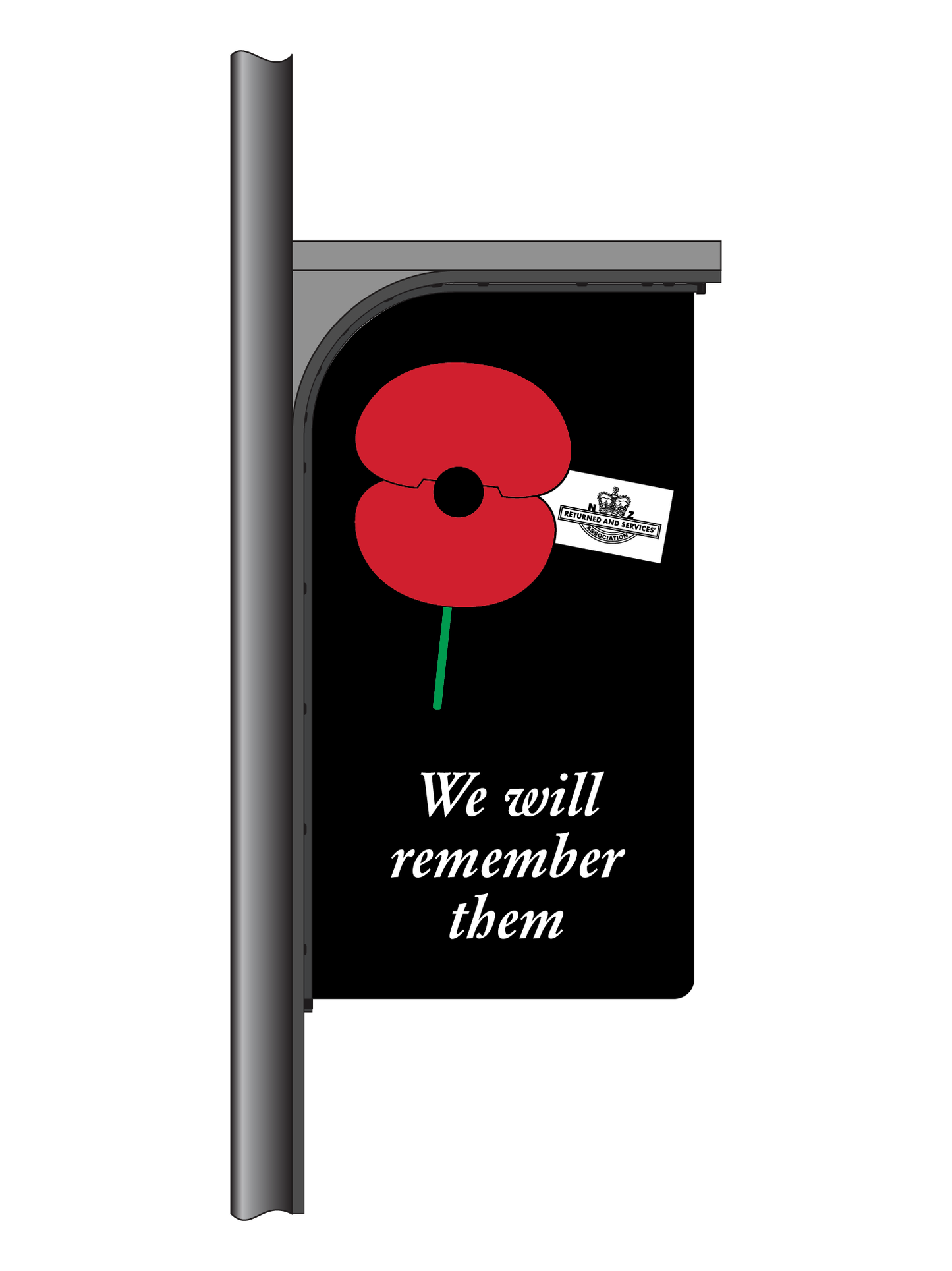 ANZAC We will Remember Them StreetFlag