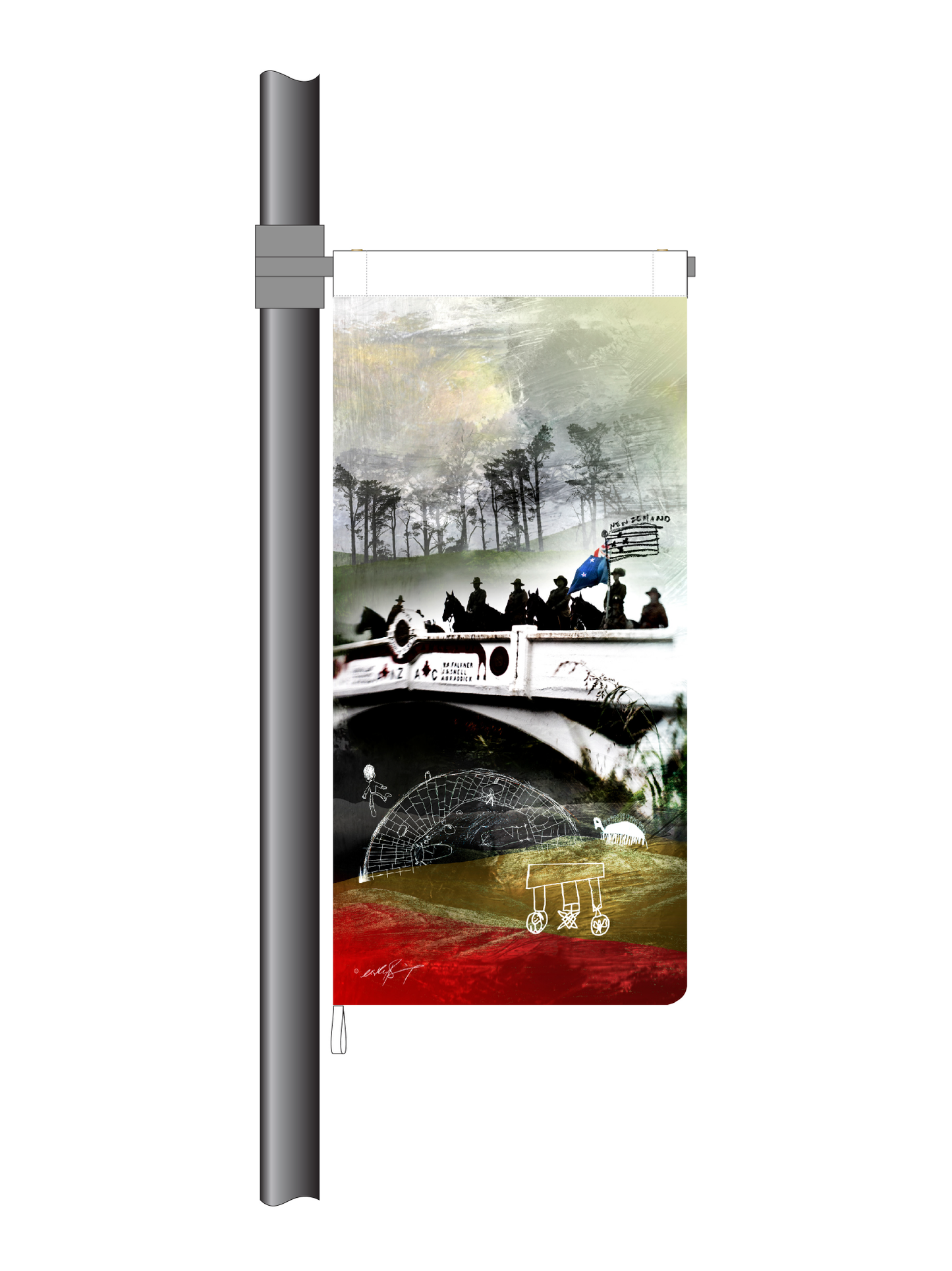 Designer ANZAC 'Bridge' StreetFlag