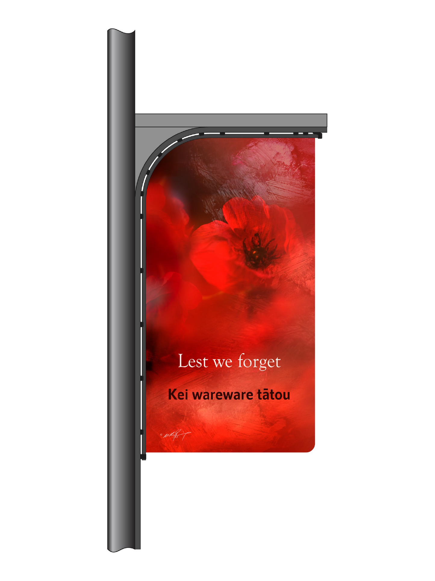 Designer ANZAC 'Poppy' StreetFlag