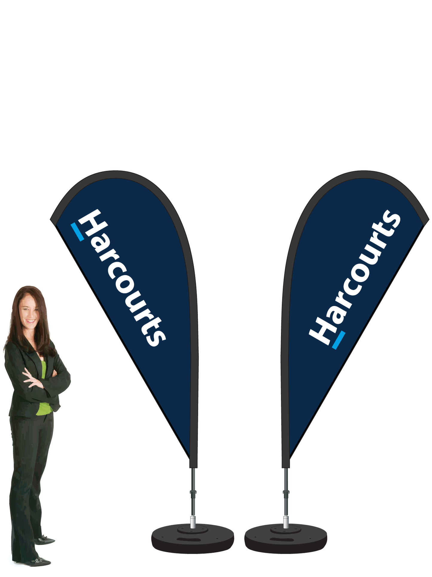 'Harcourts' Durapole Mayfly Double Sided