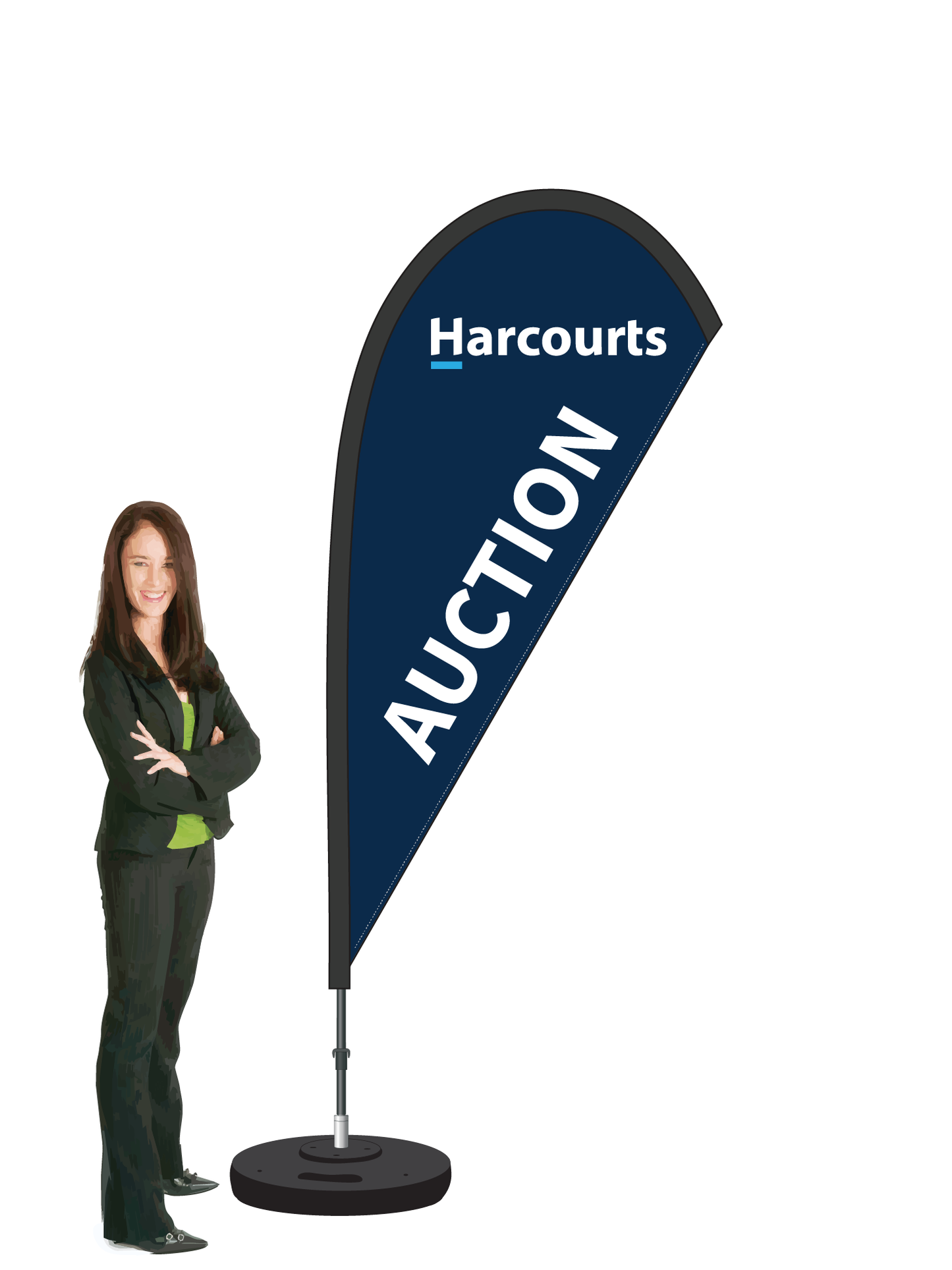 Harcourts Auction Durapole Mayfly Single Sided