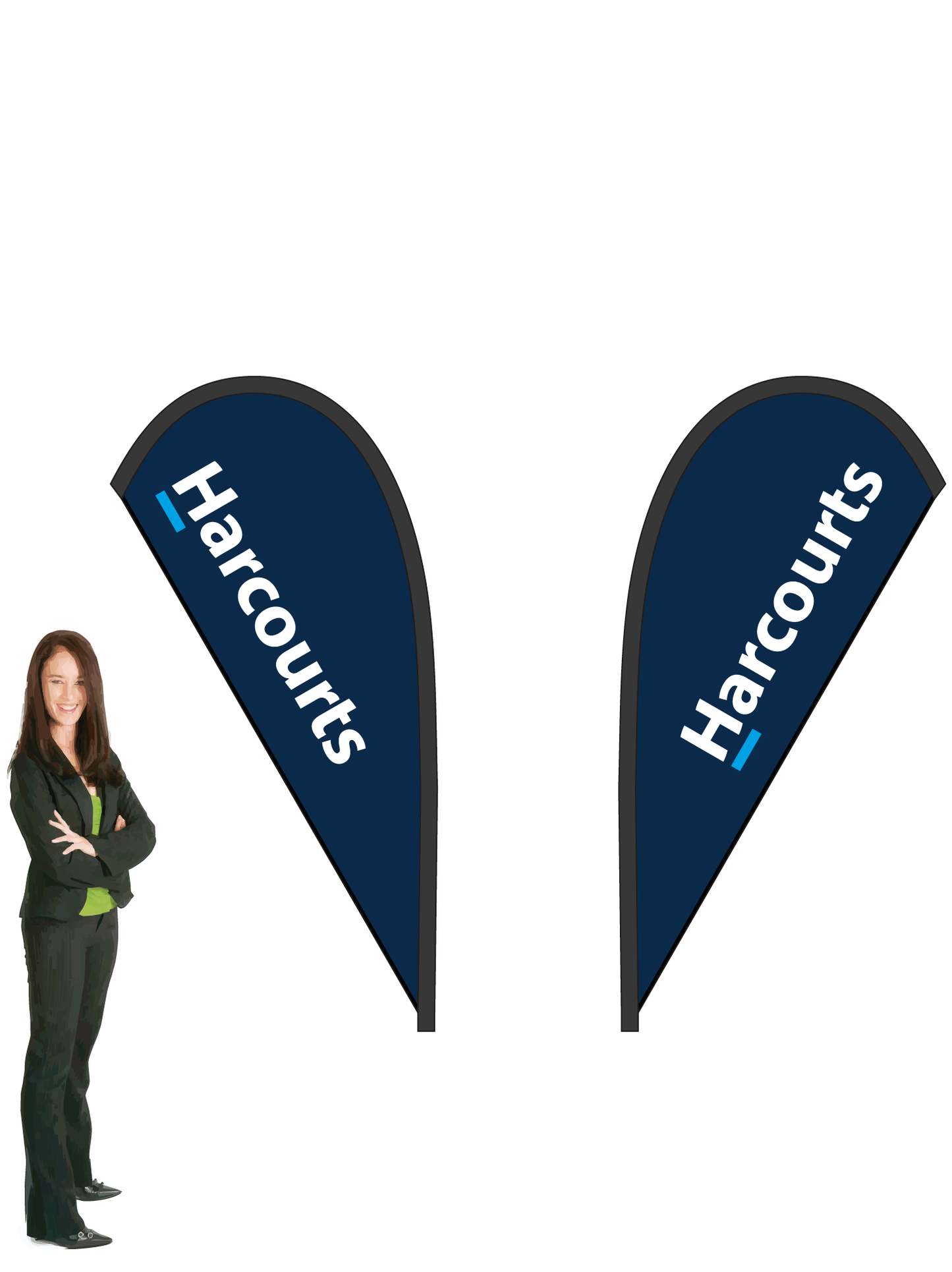 'Harcourts' Durapole Mayfly Double Sided