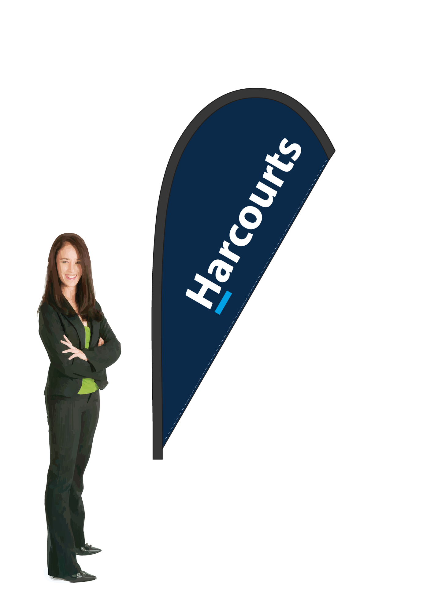 'Harcourts' Durapole® Mayfly Single Sided