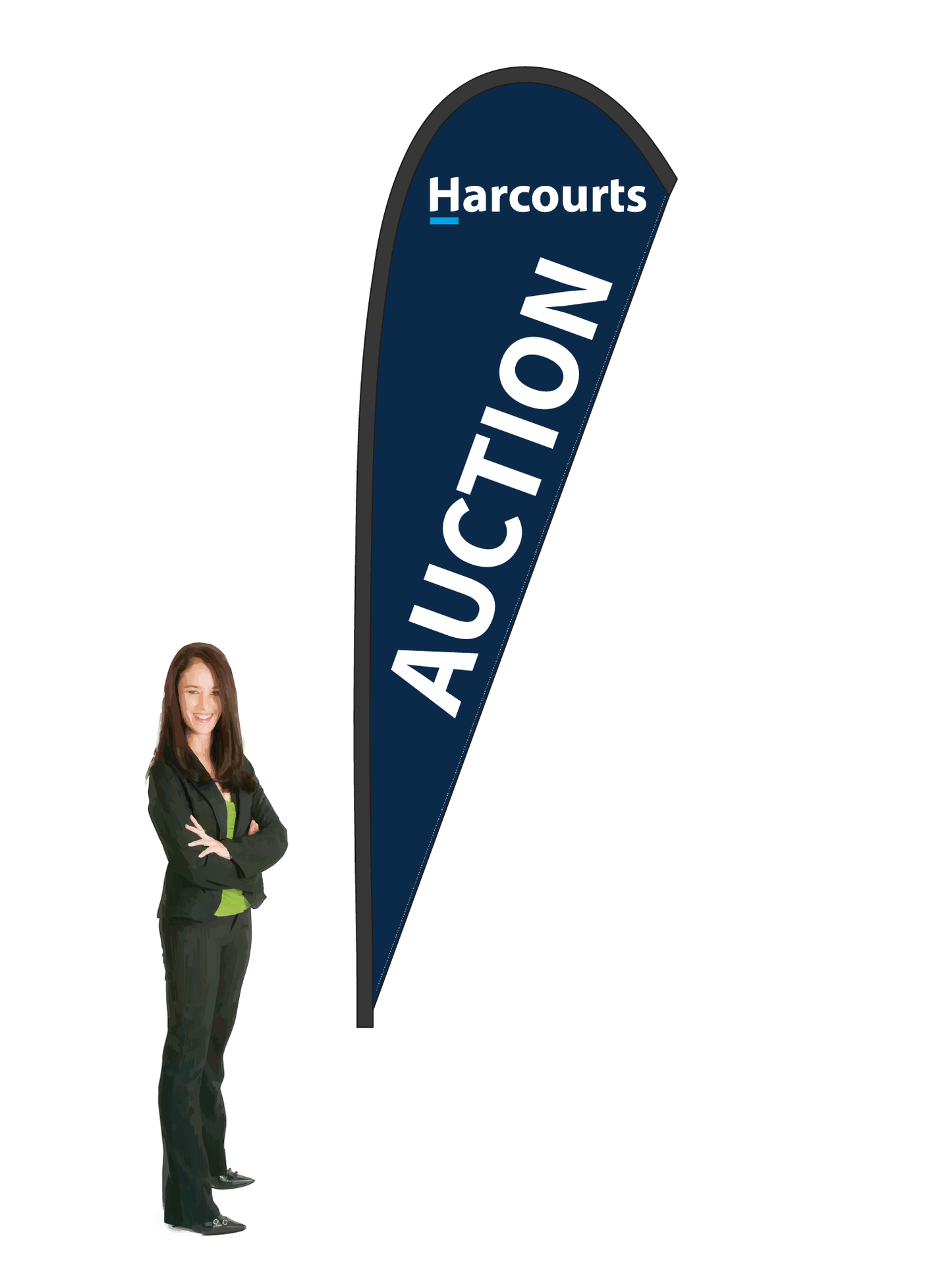 Harcourts Auction Durapole Mayfly Single Sided