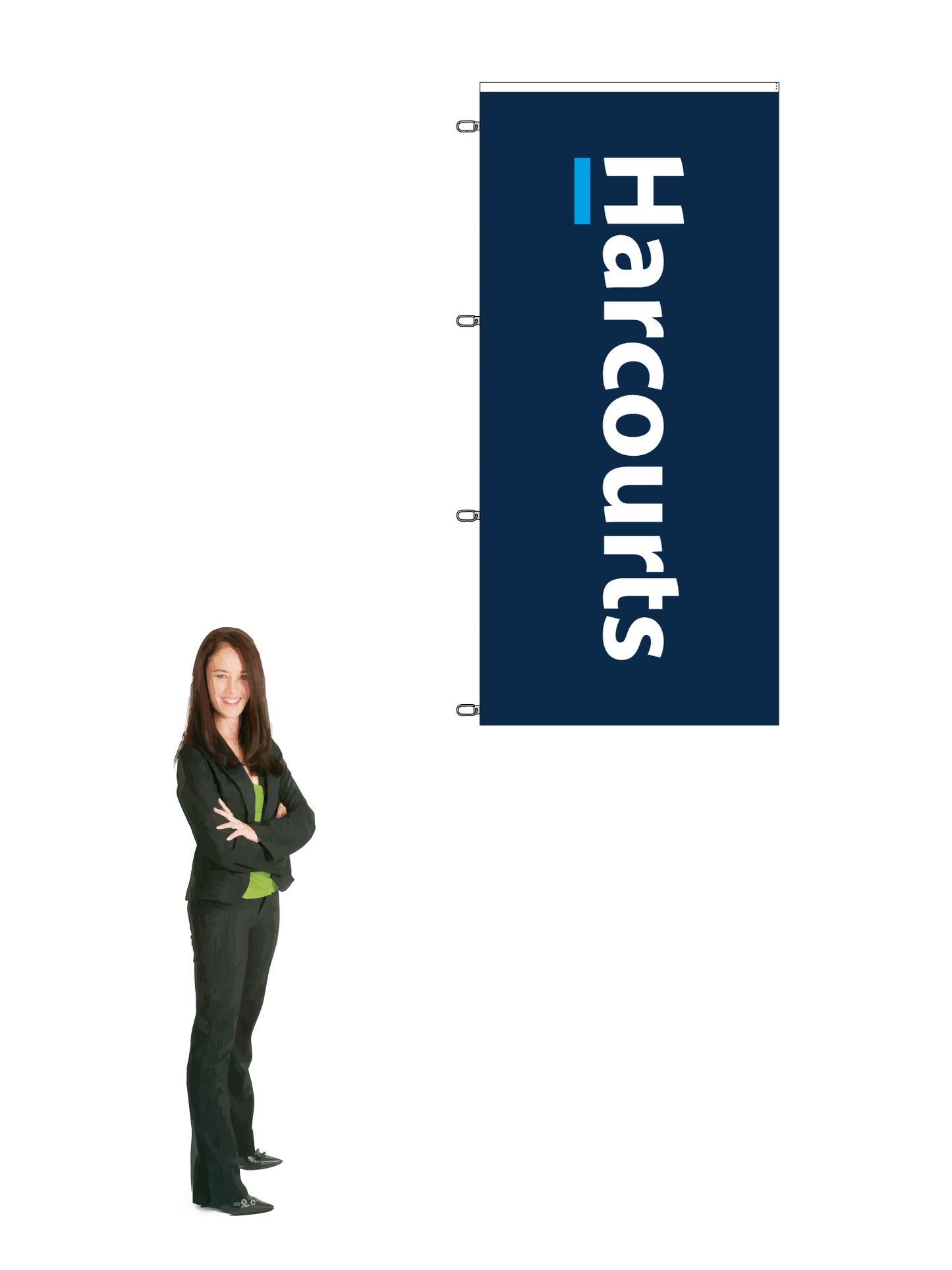 'Harcourts' Branded Durapole XT Flag Only
