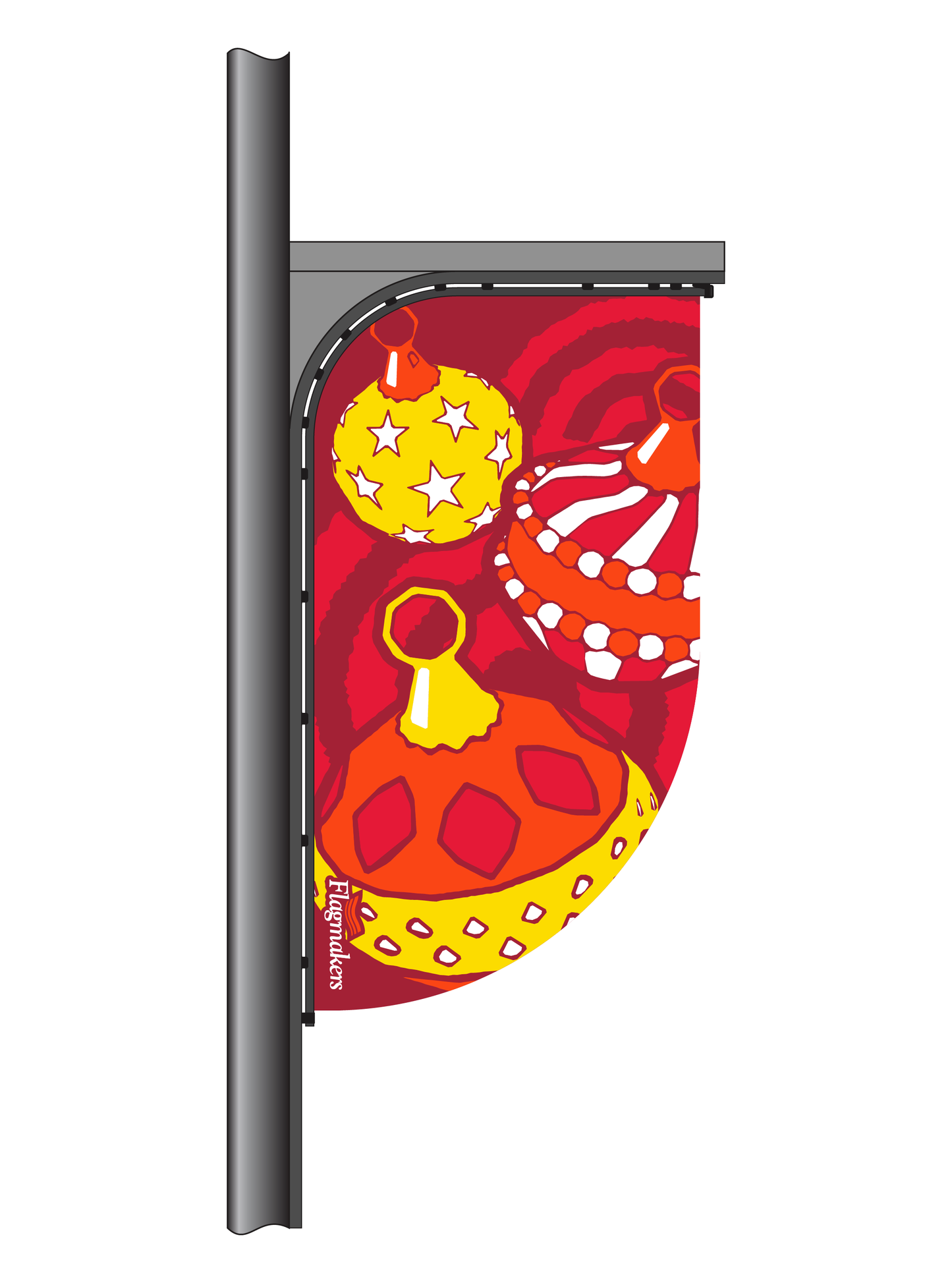 Festive Blast Red Festive Streetflag || (Code: BR16).