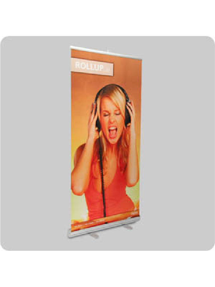 Regular Long-life Satin Fabric RollUp Banner || No Creasing or curling. 1/2 Price Deal