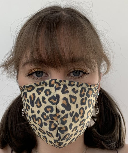 FACE MASKS. LEOPARD SKIN DESIGN ADULT AND CHILD SIZES. PRICED FROM: