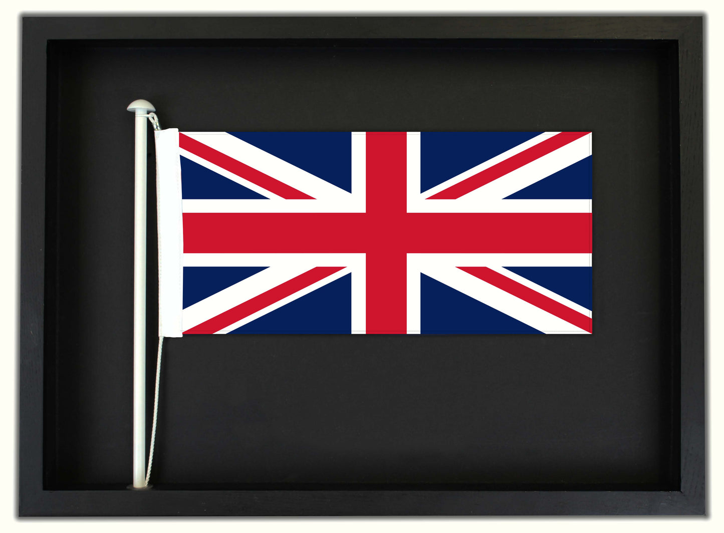 Authentic Union Jack in a Black Oak Frame || Free shipping in NZ.
