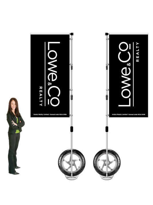 Durapole XT Flag and Display Double-Sided || AndCo REAL ESTATE
