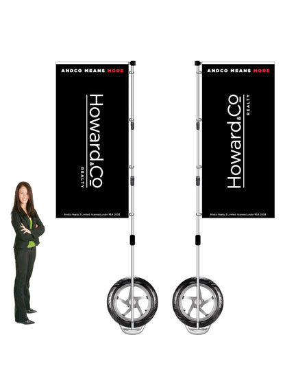 Durapole XT Flag and Display Double-Sided || AndCo REAL ESTATE