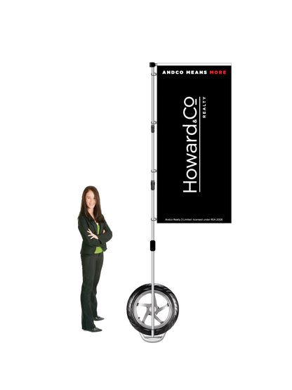 Durapole XT Flag and Display Single-Sided || AndCo REAL ESTATE