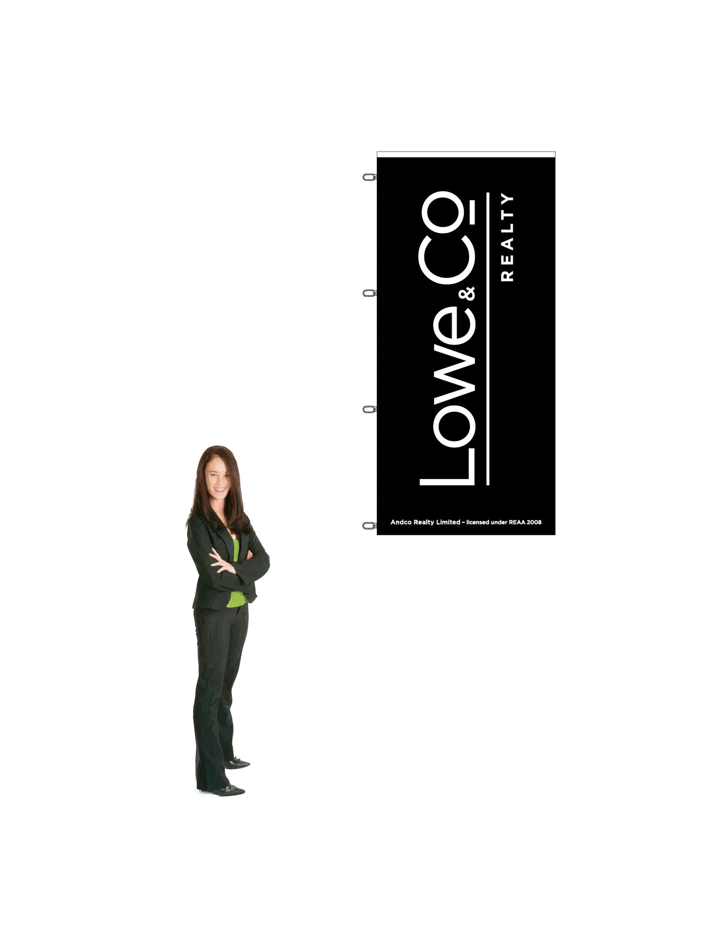 Durapole XT Flag and Display Single-Sided || AndCo REAL ESTATE