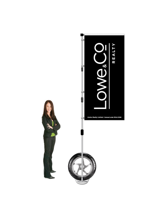 Durapole XT Flag and Display Single-Sided || AndCo REAL ESTATE