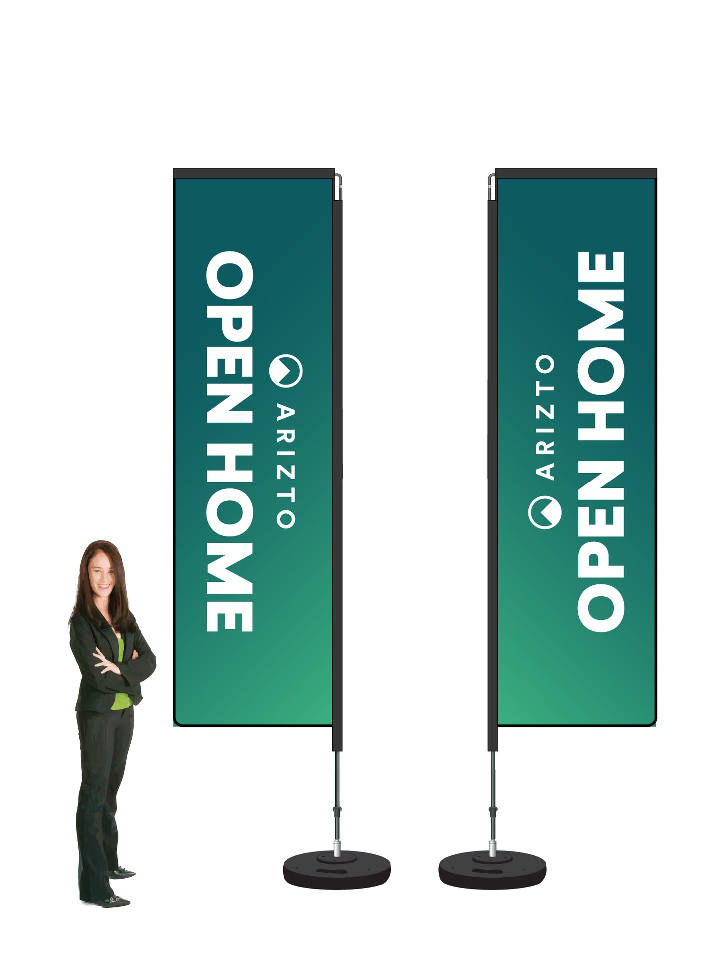 Durapole Swing OPEN HOME Double Sided. Small and Large || ARITZO REAL ESTATE