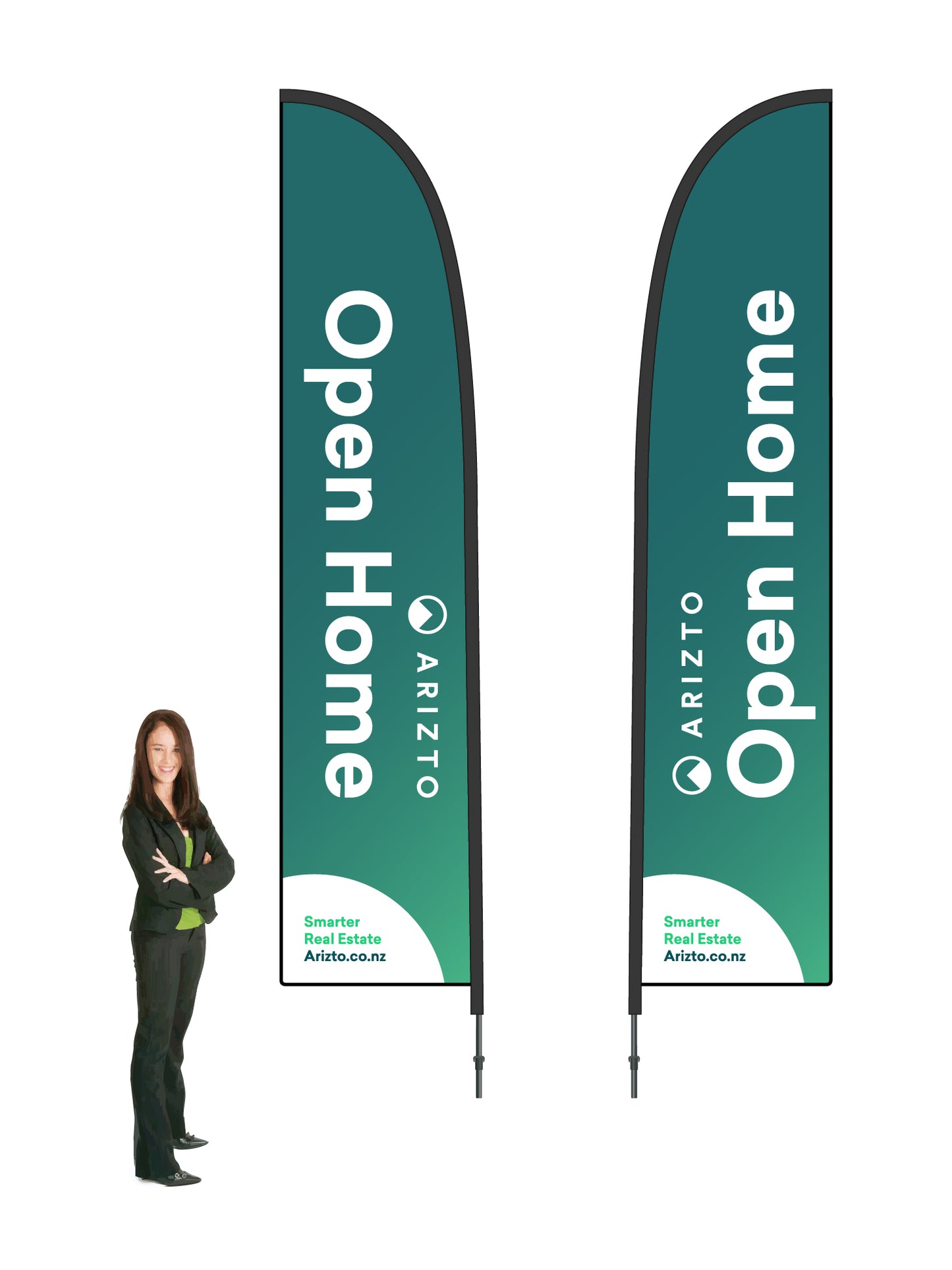 Durapole Flex OPEN HOME Double Sided. Small and Large. || ARITZO REAL ESTATE