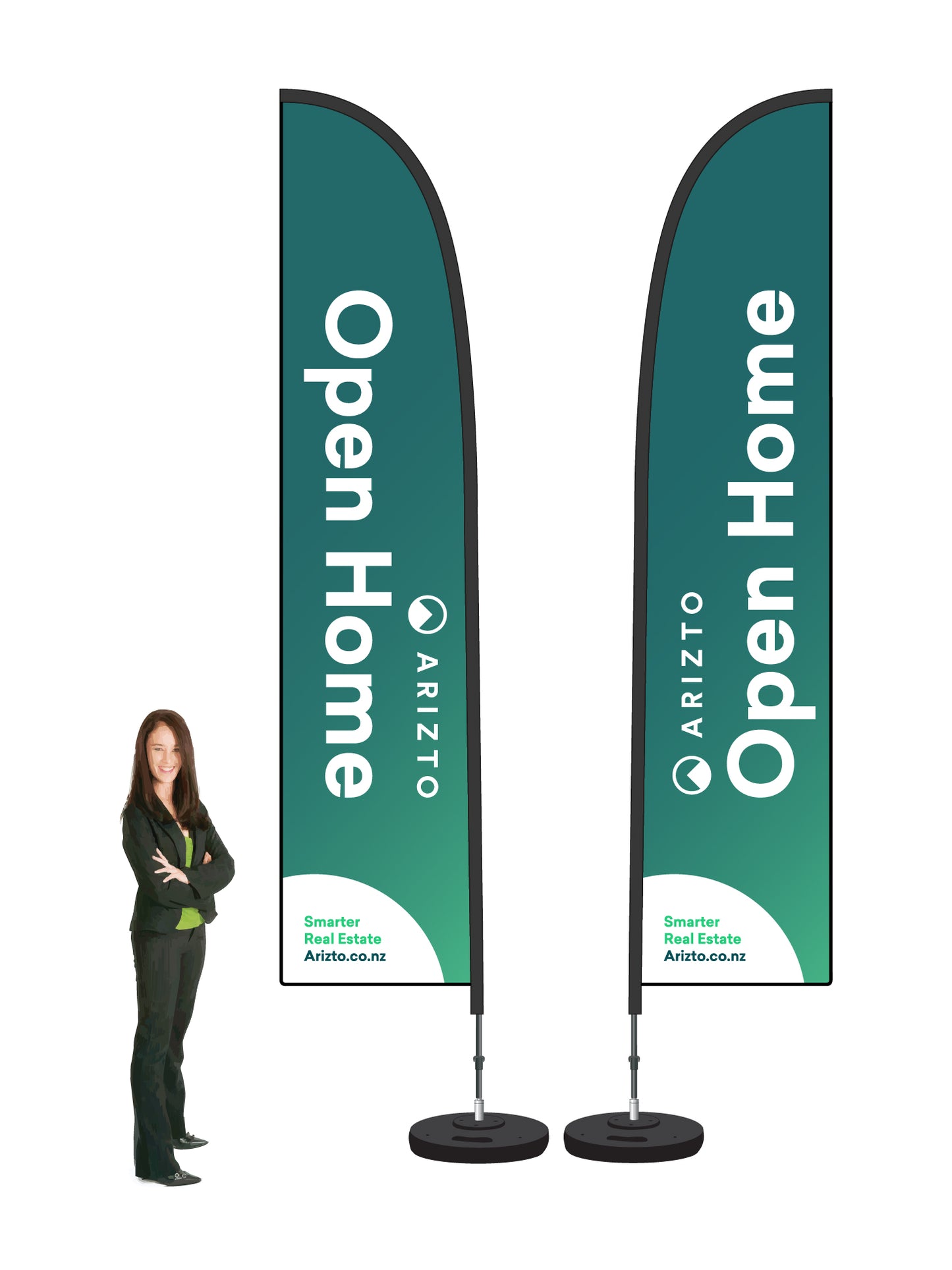 Durapole Flex OPEN HOME Double Sided. Small and Large. || ARITZO REAL ESTATE