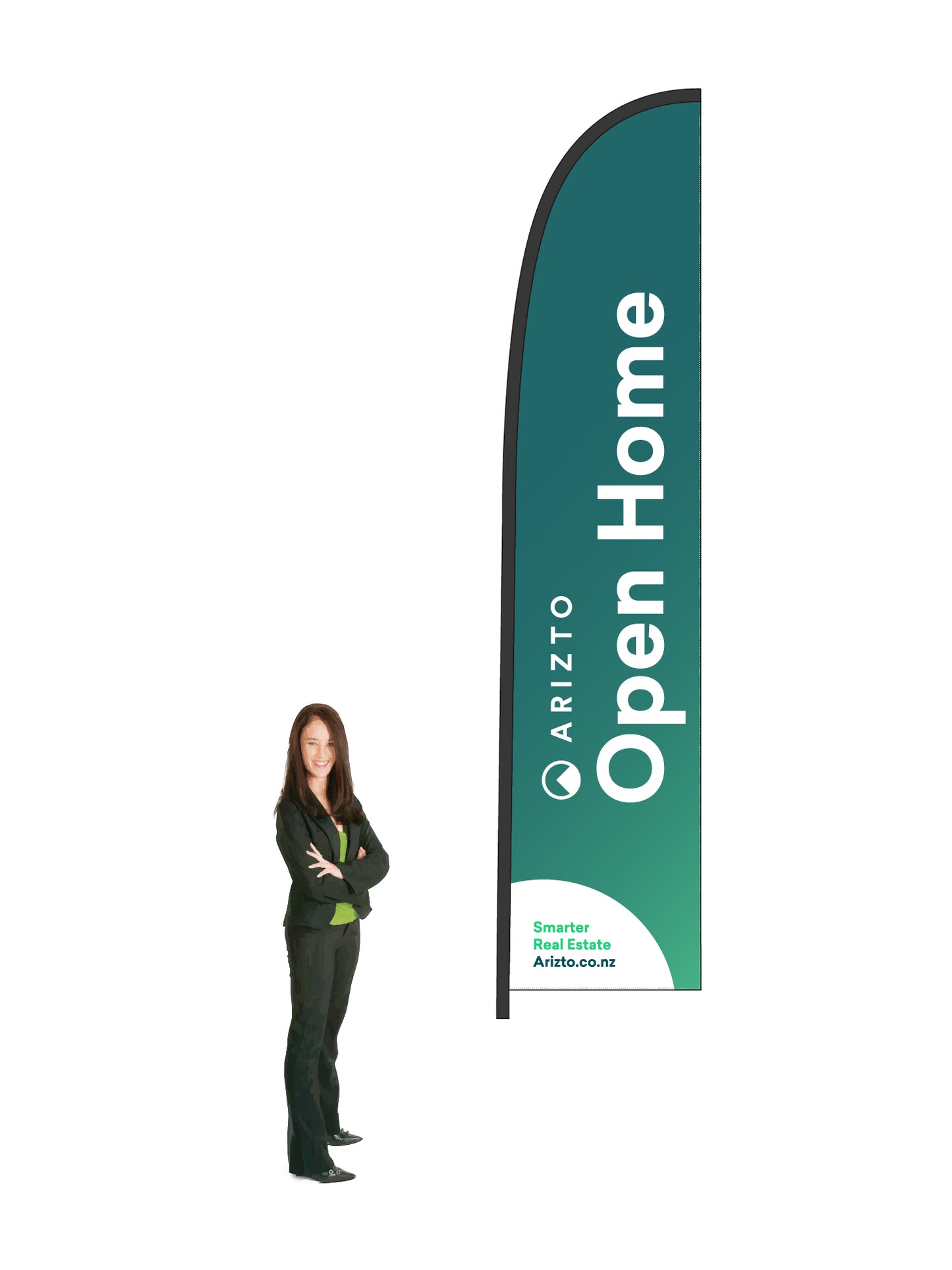 Durapole® Flex OPEN HOME Flag and Display - Single-Sided. Large Only. || ARITZO REAL ESTATE